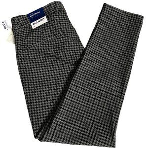 Old Navy High Waisted Pixie Skinny Ankle Pants Black / Grey Size 8 NWT